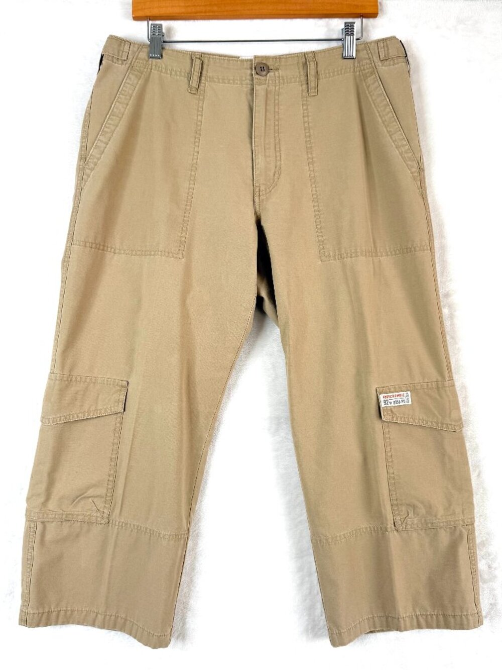 VTG ABERCROMBIE & FITCH Paratrooper Streetwear 90s Y2K Cropped Cargo Pants 12